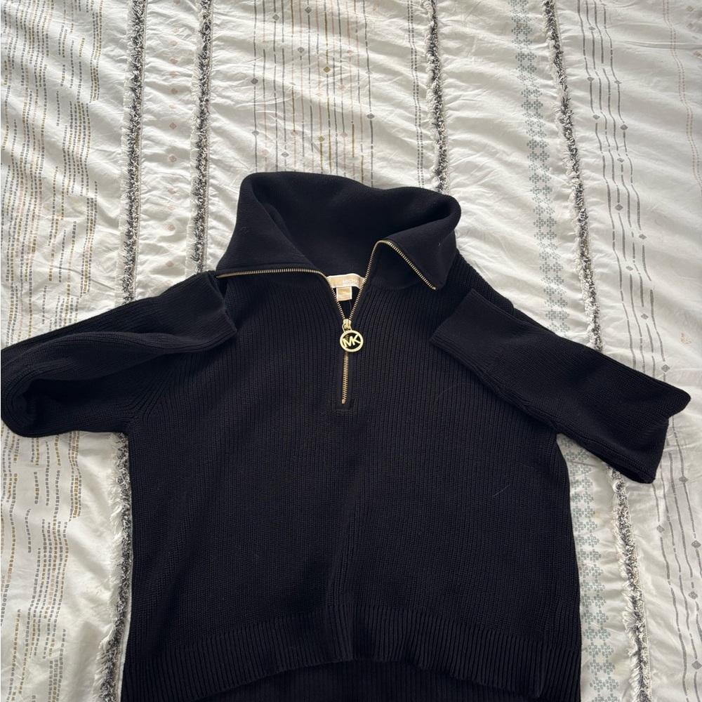 Black Half-Zip Sweater